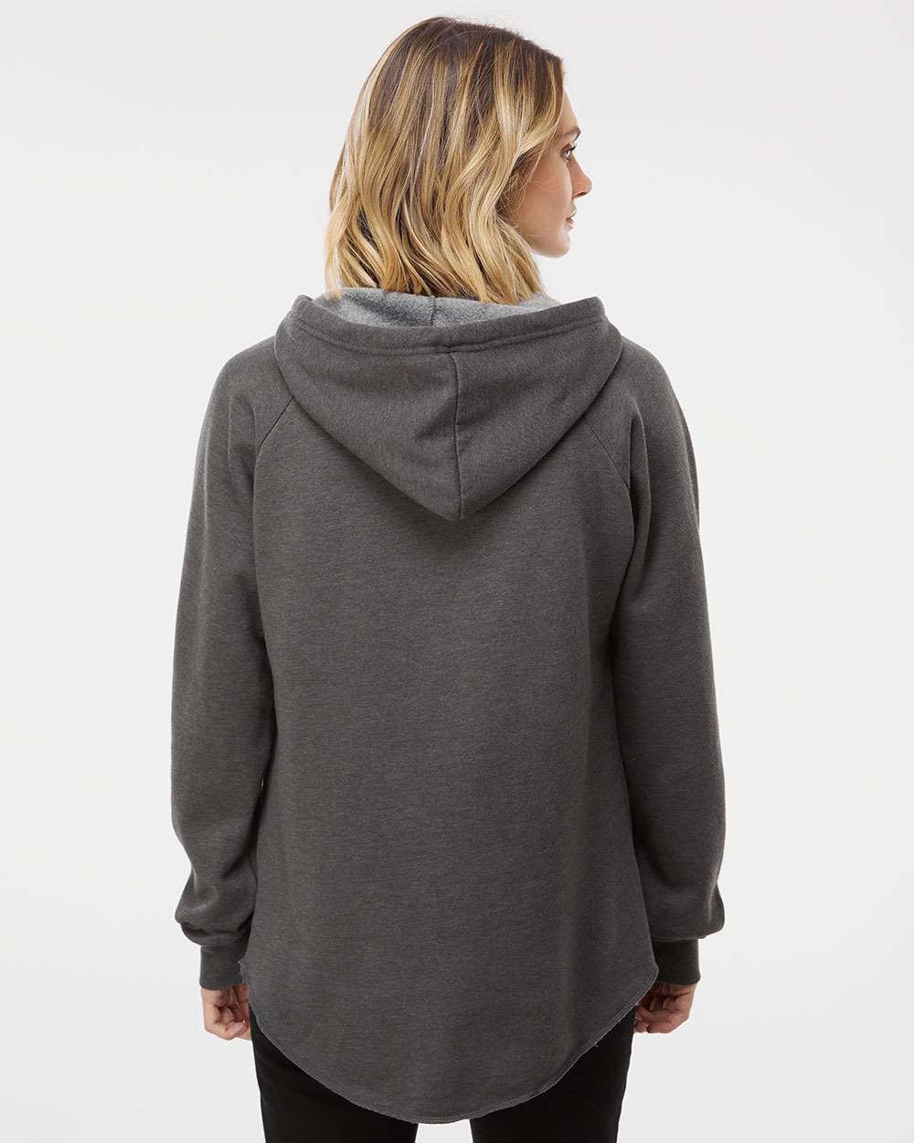 Women’s Lightweight California Wave Wash Hooded Sweatshirt - OnModelBack - B26776582 - Shadow