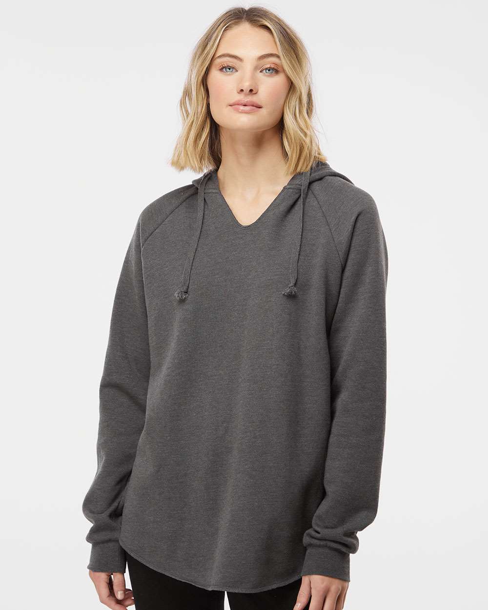 Women’s Lightweight California Wave Wash Hooded Sweatshirt - OnModelFront - B26776582 - Shadow
