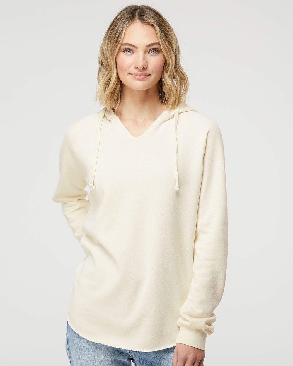 Women’s Lightweight California Wave Wash Hooded Sweatshirt - styleImage