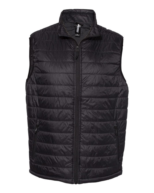 Men's Puffer Vest - Front - B12276502 - Black