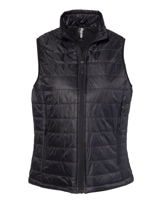 Women's Puffer Vest - Front - B12676502 - Black