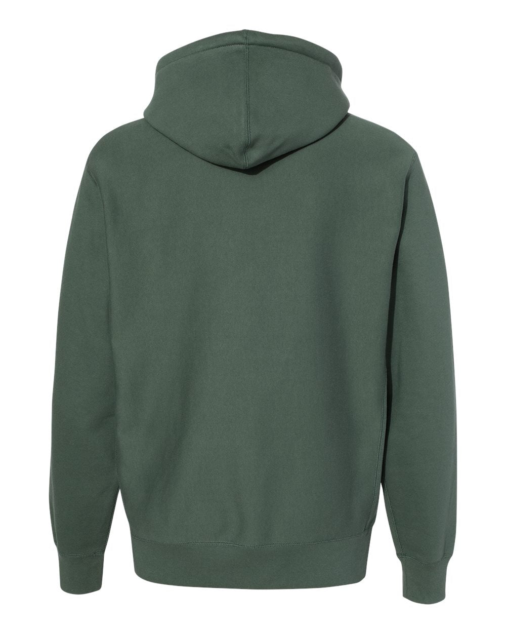Unisex Legend Premium Heavyweight Cross-Grain Hooded Sweatshirt - Back - B02876232 - Alpine Green