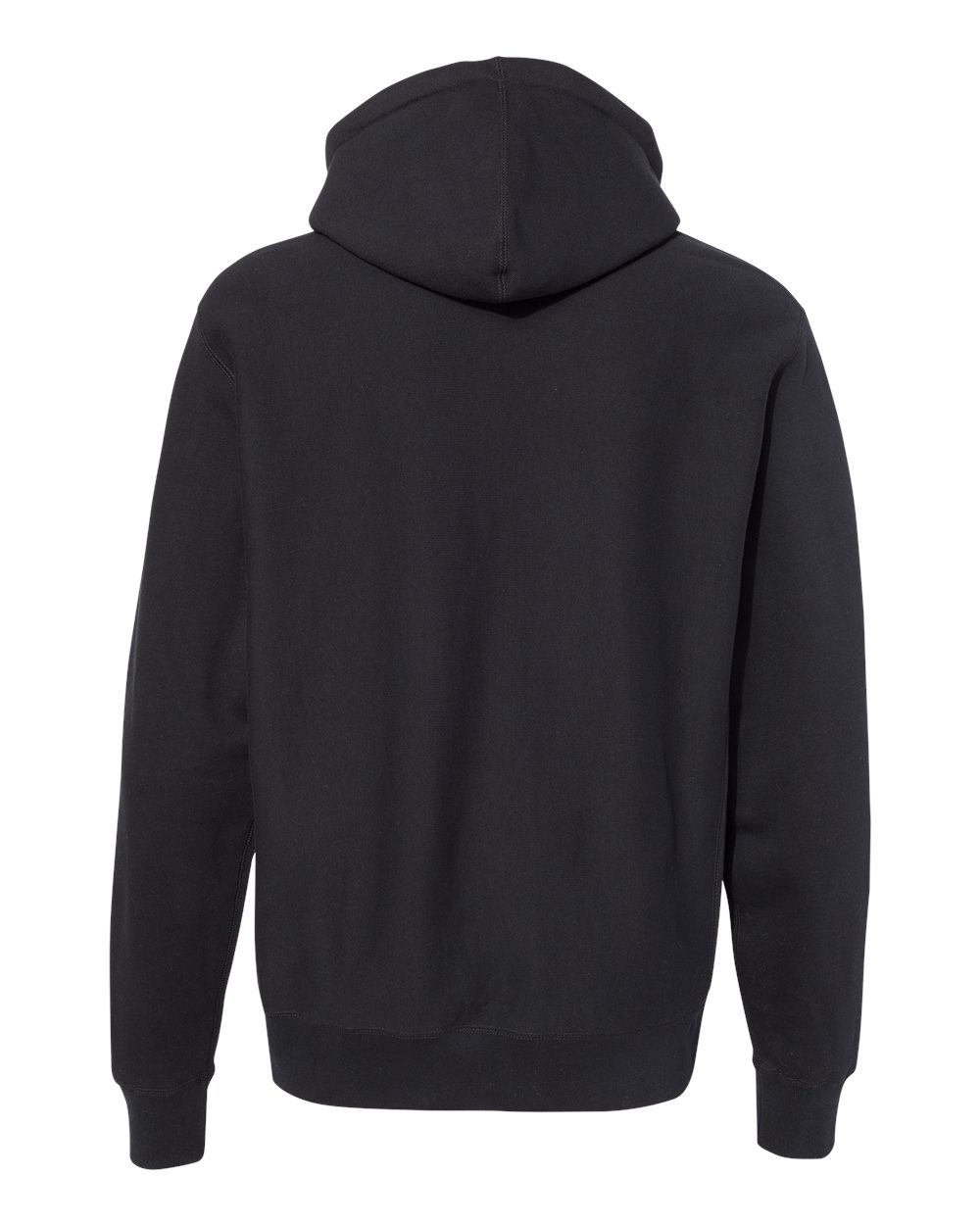 Unisex Legend Premium Heavyweight Cross-Grain Hooded Sweatshirt - Back - B02876502 - Black