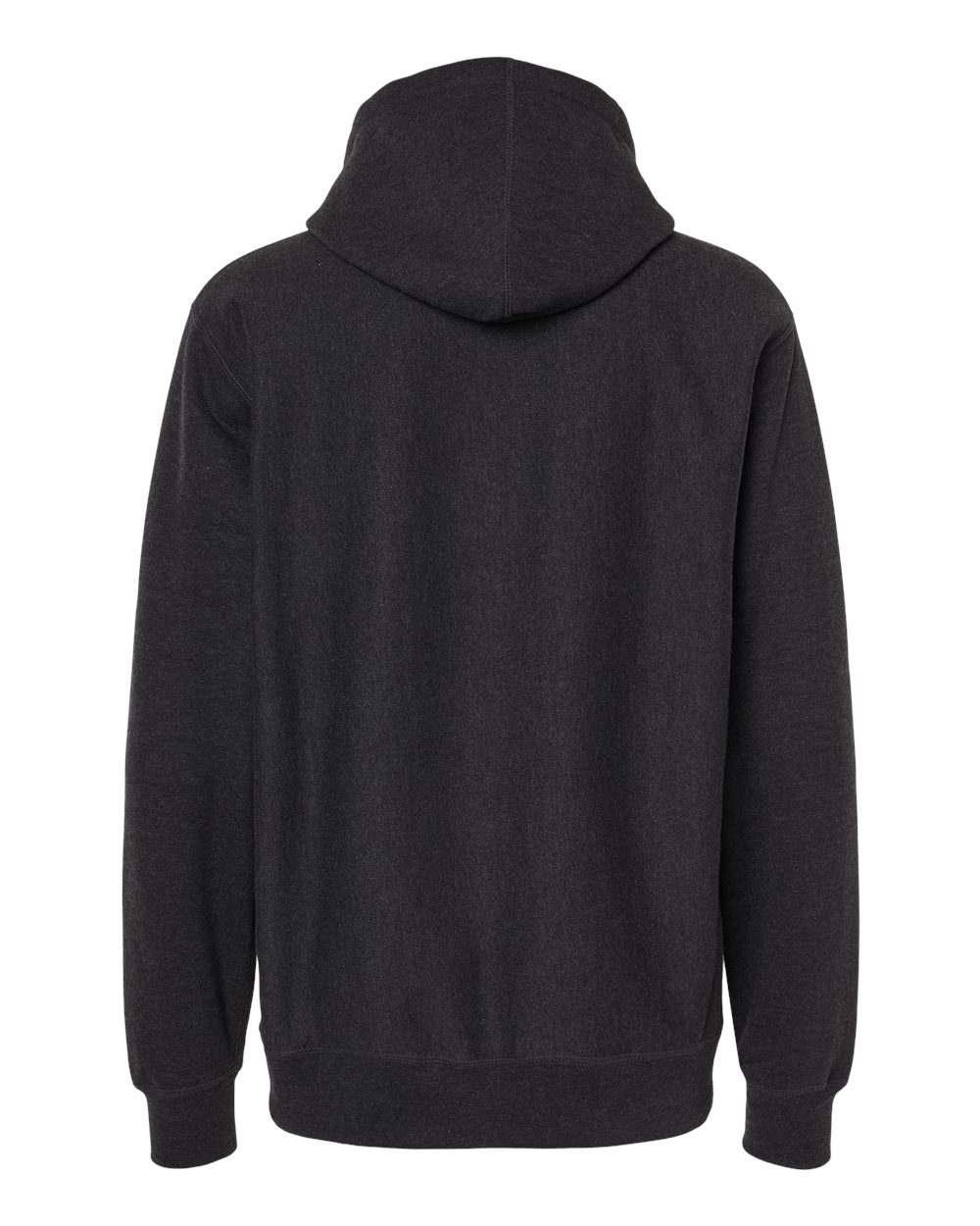 Unisex Legend Premium Heavyweight Cross-Grain Hooded Sweatshirt - Back - B02876592 - Charcoal Heather