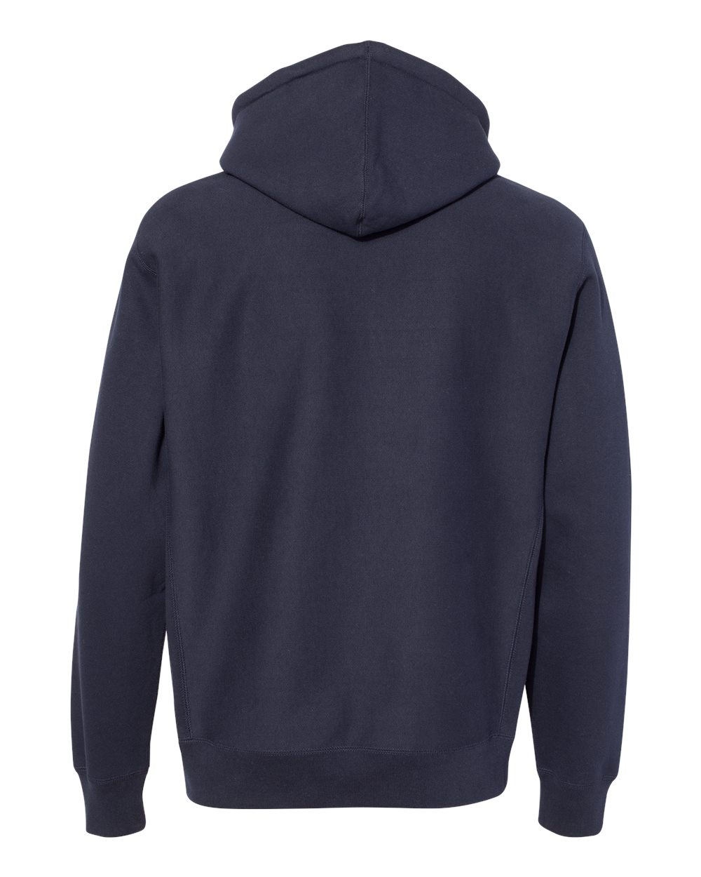 Unisex Legend Premium Heavyweight Cross-Grain Hooded Sweatshirt - Back - B02876652 - Classic Navy