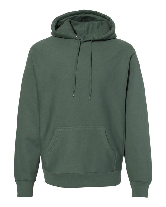 Unisex Legend Premium Heavyweight Cross-Grain Hooded Sweatshirt - Front - B02876232 - Alpine Green