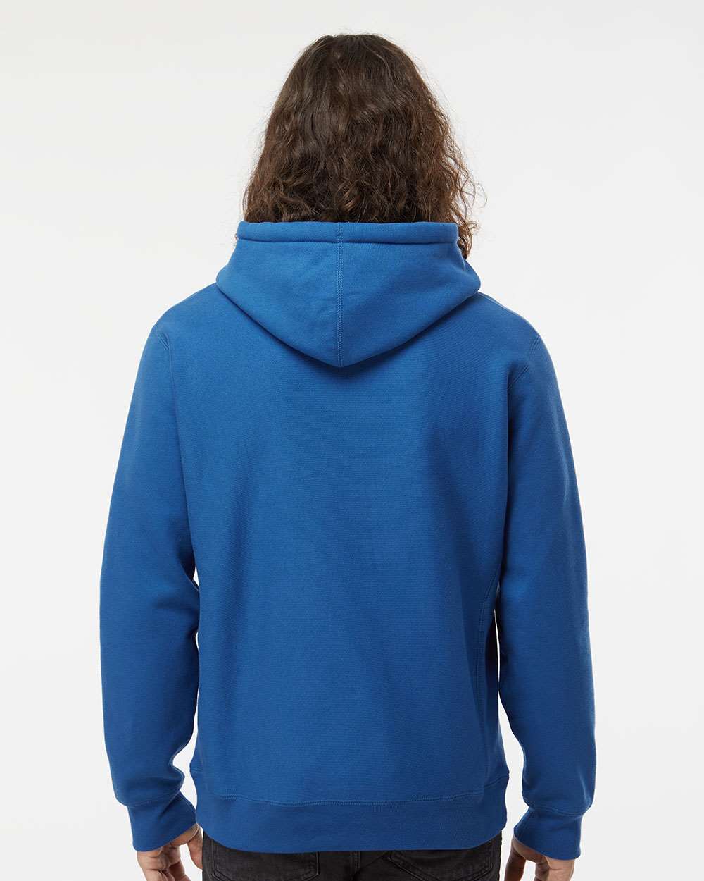 Unisex Legend Premium Heavyweight Cross-Grain Hooded Sweatshirt - OnModelBack - B02876752 - Royal