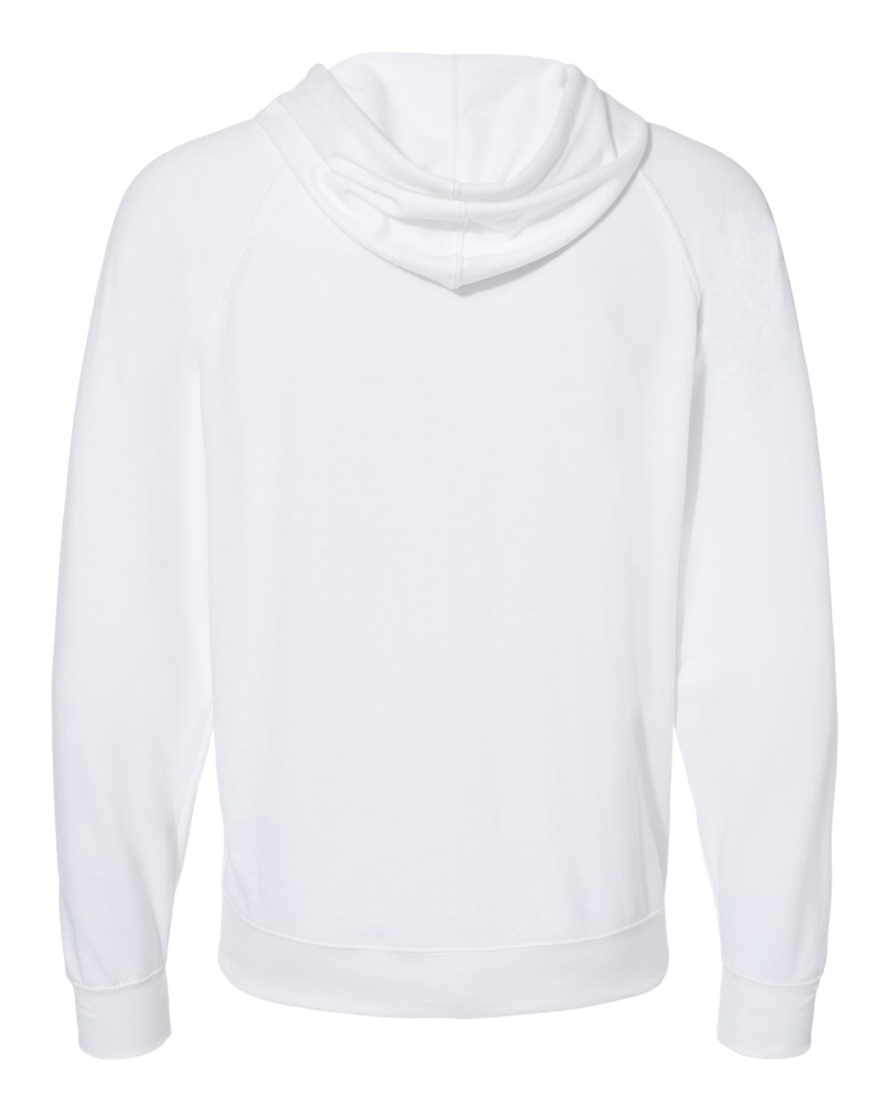 Unisex Icon Lightweight Loopback Terry Full-Zip Hooded Sweatshirt - Back - B11476002 - White