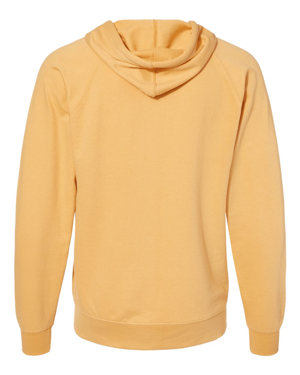 Unisex Icon Lightweight Loopback Terry Full-Zip Hooded Sweatshirt - Back - B11476122 - Harvest Gold