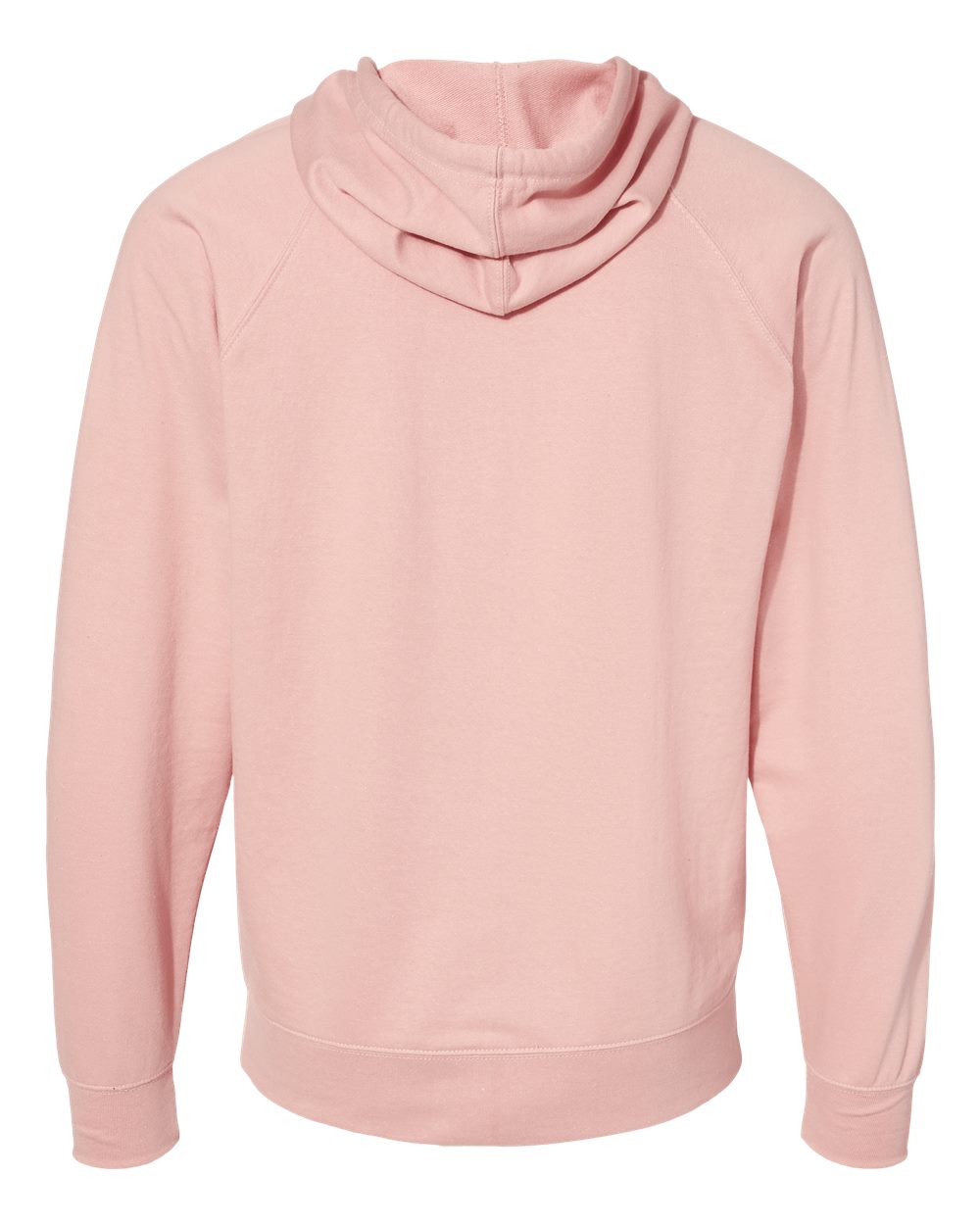 Unisex Icon Lightweight Loopback Terry Full-Zip Hooded Sweatshirt - Back - B11476307 - Rose