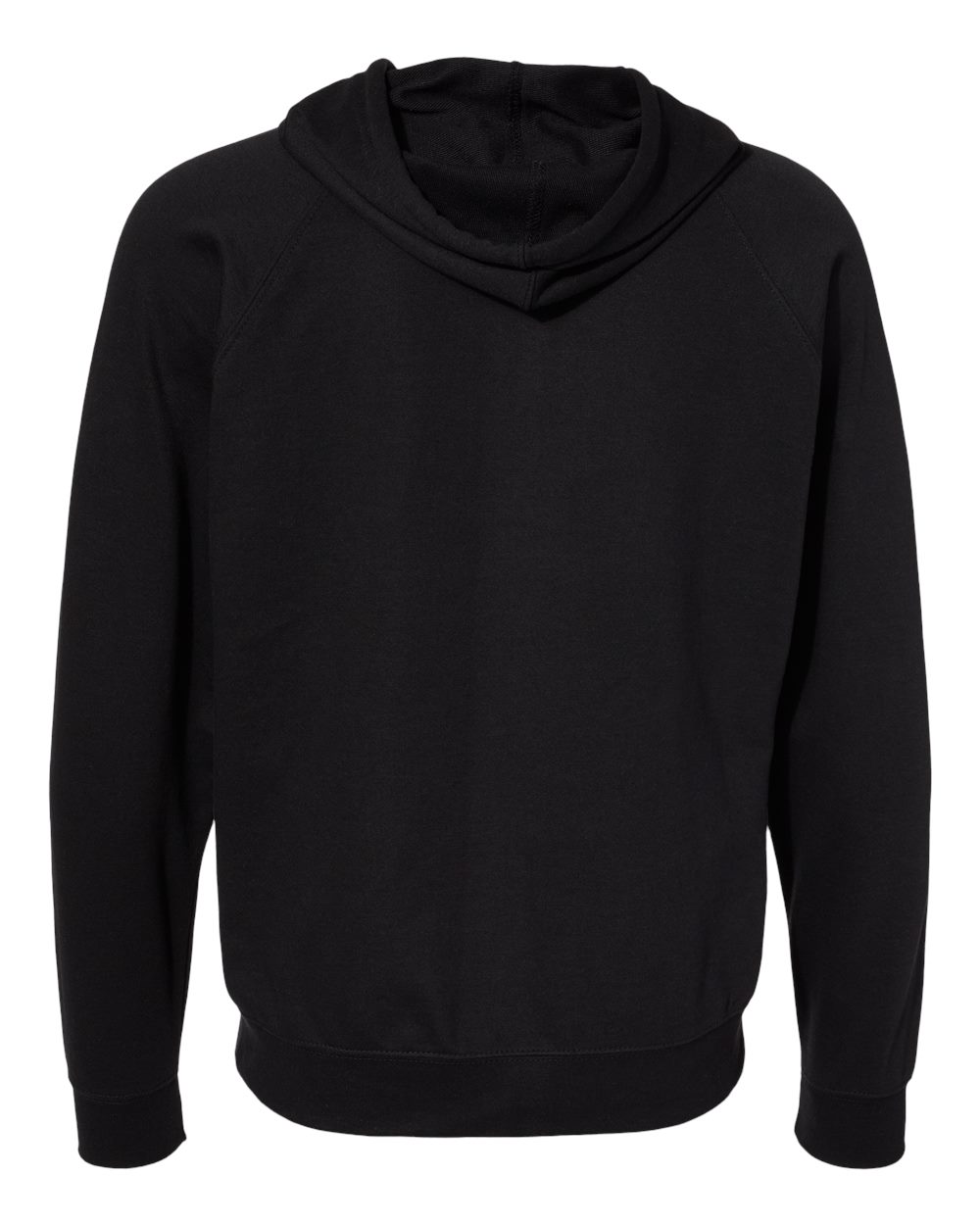 Unisex Icon Lightweight Loopback Terry Full-Zip Hooded Sweatshirt - Back - B11476502 - Black