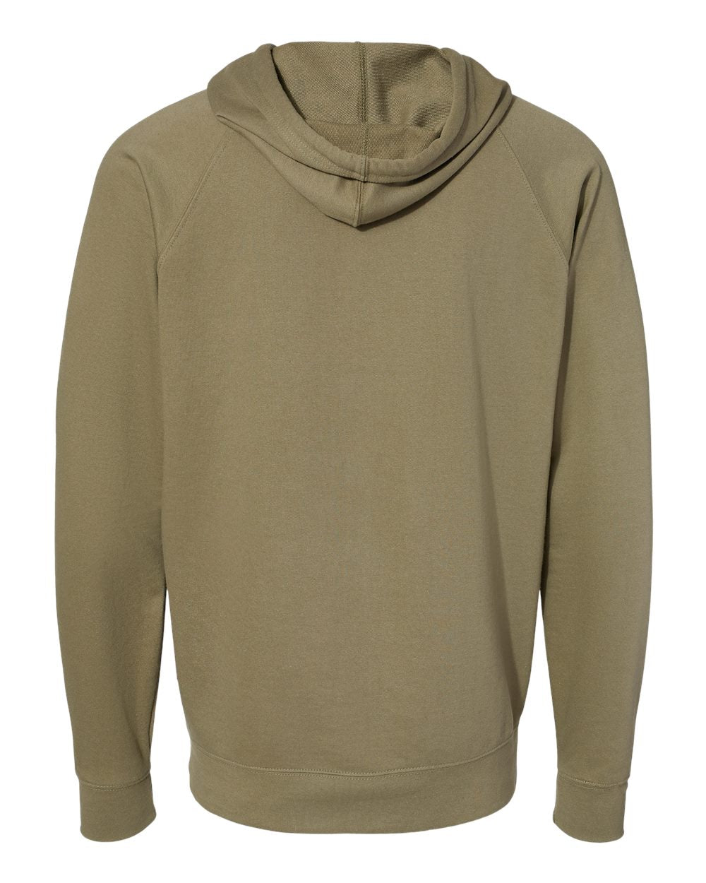 Unisex Icon Lightweight Loopback Terry Full-Zip Hooded Sweatshirt - Back - B11476642 - Olive