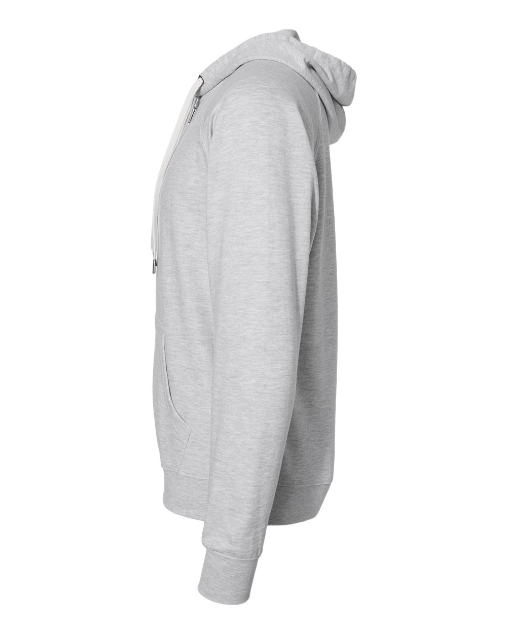 Unisex Icon Lightweight Loopback Terry Full-Zip Hooded Sweatshirt - DirectSide - B11476022 - Athletic Heather