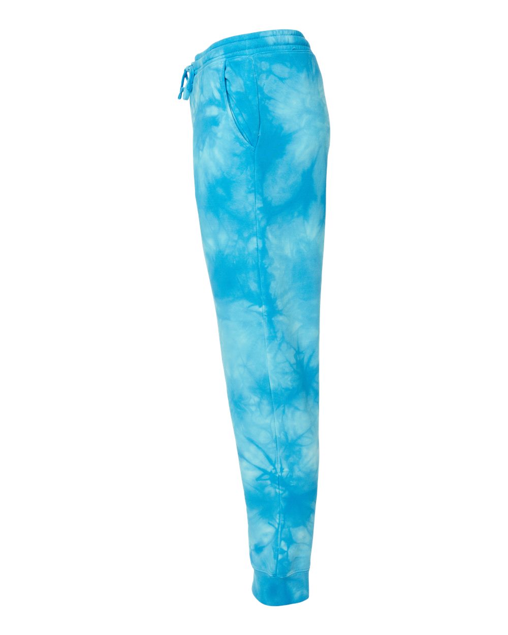 Unisex Tie-Dyed Fleece Sweatpants - DirectSide - B02276252 - Tie Dye Aqua Blue
