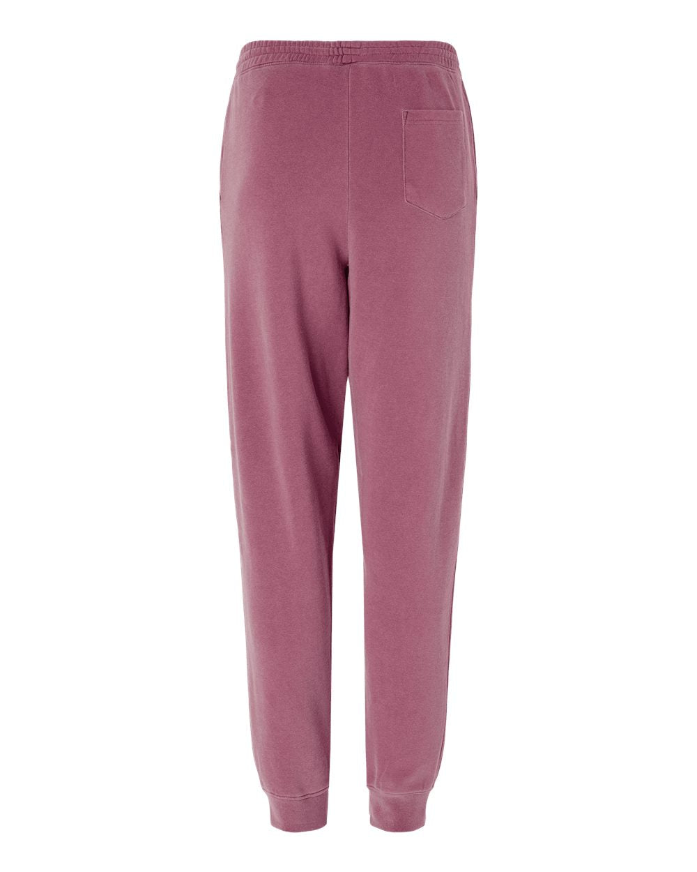 Unisex Pigment-Dyed Fleece Sweatpants - Back - B02576852 - Pigment Maroon