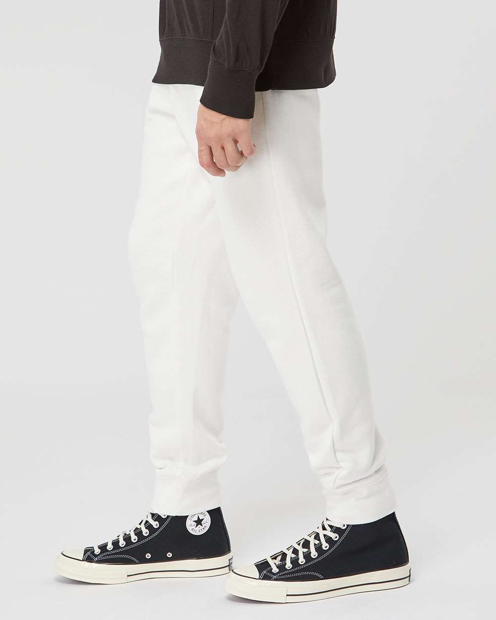 Unisex Pigment-Dyed Fleece Sweatpants - OnModelSide - B02576012 - Prepared For Dye