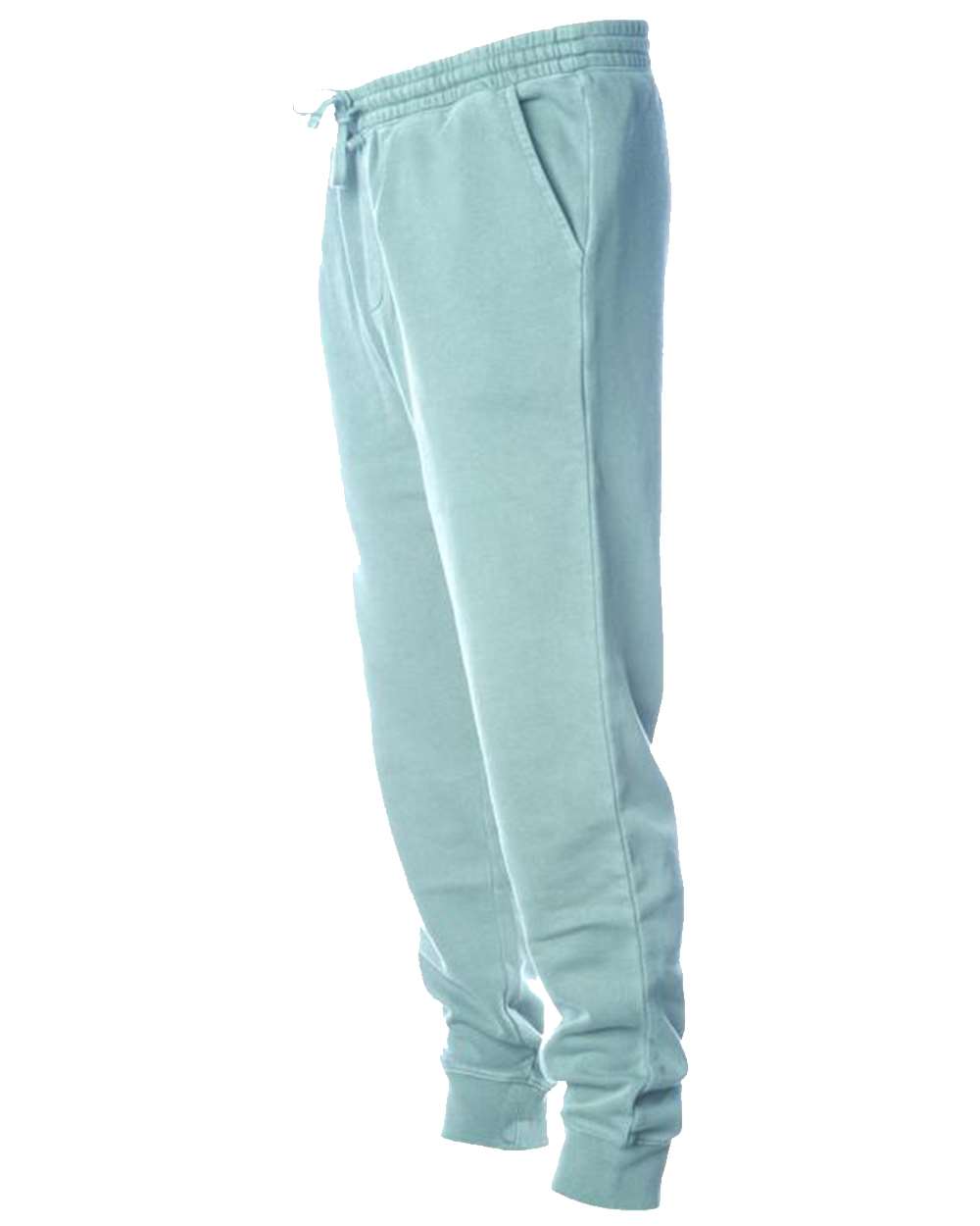 Unisex Pigment-Dyed Fleece Sweatpants - Side - B02576192 - Pigment Mint