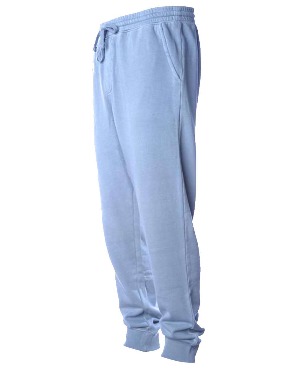 Unisex Pigment-Dyed Fleece Sweatpants - Side - B02576252 - Pigment Light Blue