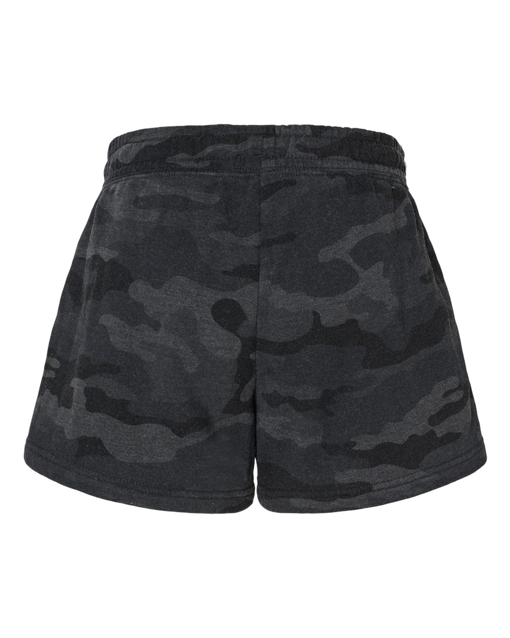 Women’s Lightweight California Wave Wash Fleece Shorts - Back - B03476982 - Black Camo Heather
