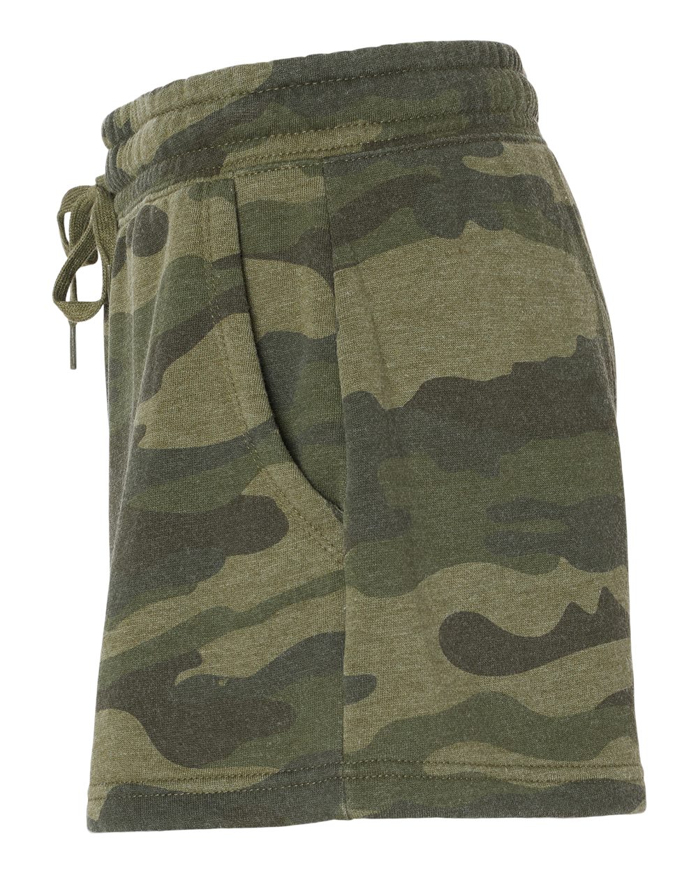 Women’s Lightweight California Wave Wash Fleece Shorts - DirectSide - B03476622 - Forest Camo Heather