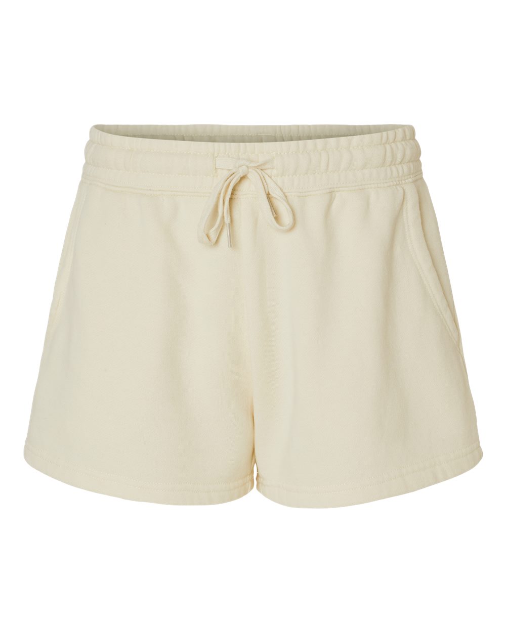 Women’s Lightweight California Wave Wash Fleece Shorts - Front - B03476242 - Bone