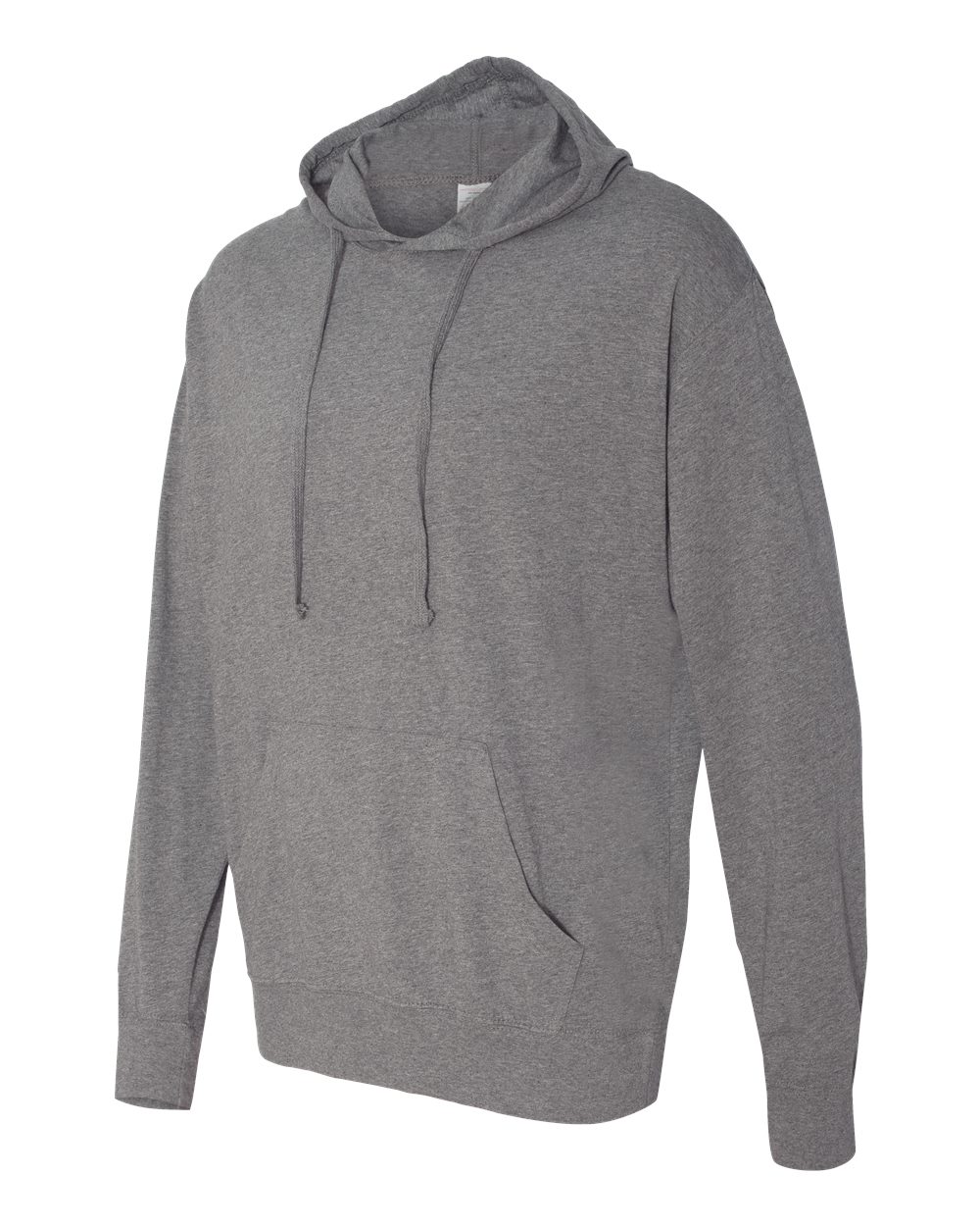 Unisex Lightweight Hooded Pullover T-Shirt - Side - B01976352 - Gunmetal Heather