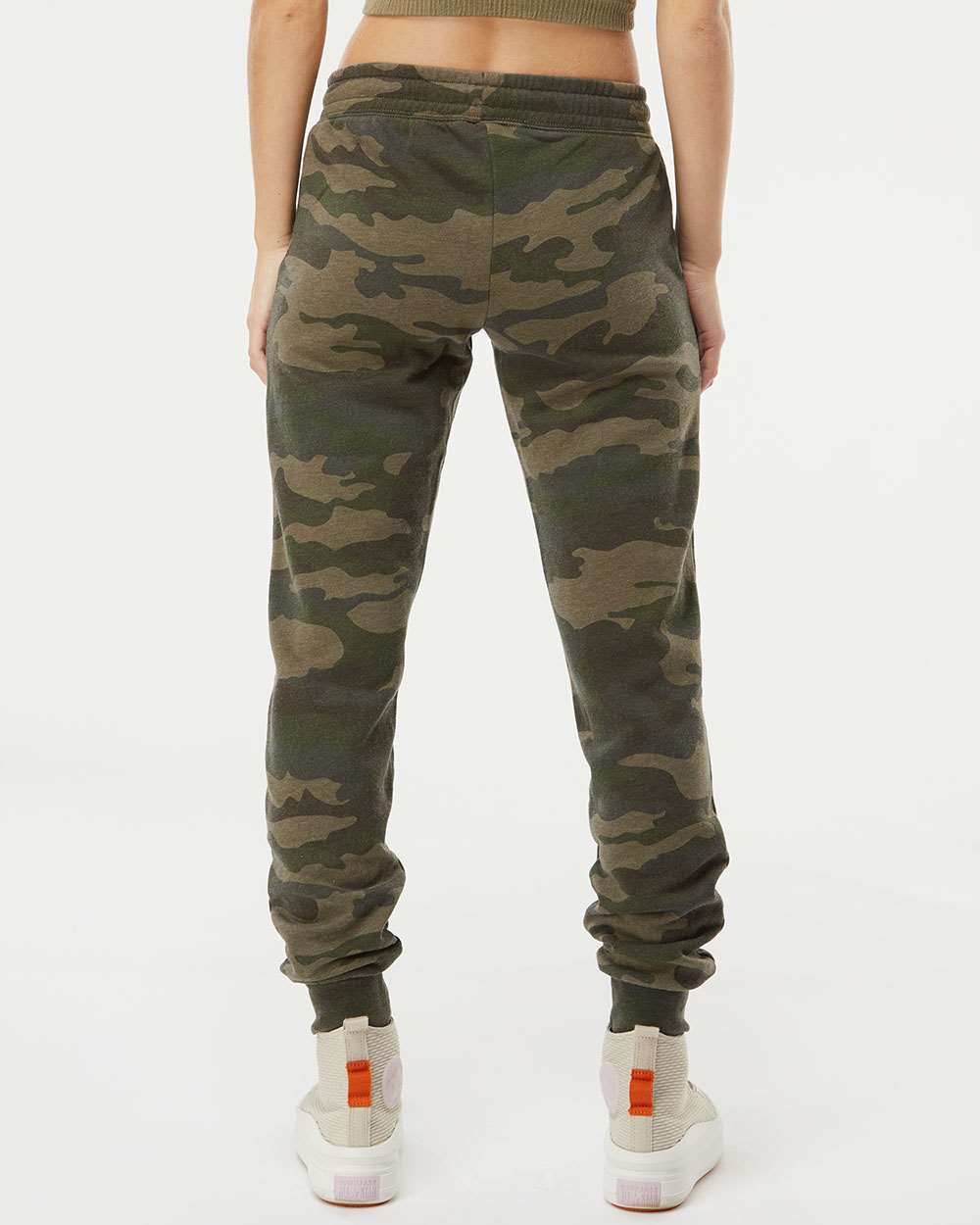 Women's California Wave Wash Sweatpants - OnModelBack - B01576622 - Forest Camo Heather