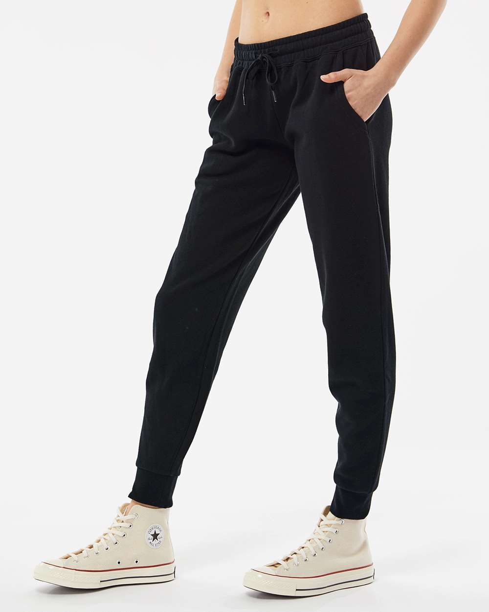 Women's California Wave Wash Sweatpants - OnModelSide - B01576502 - Black