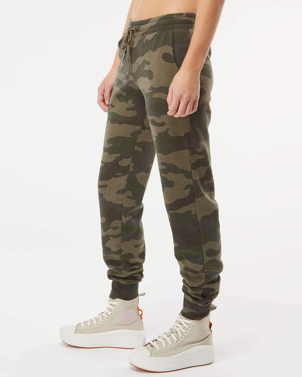 Women's California Wave Wash Sweatpants - OnModelSide - B01576622 - Forest Camo Heather