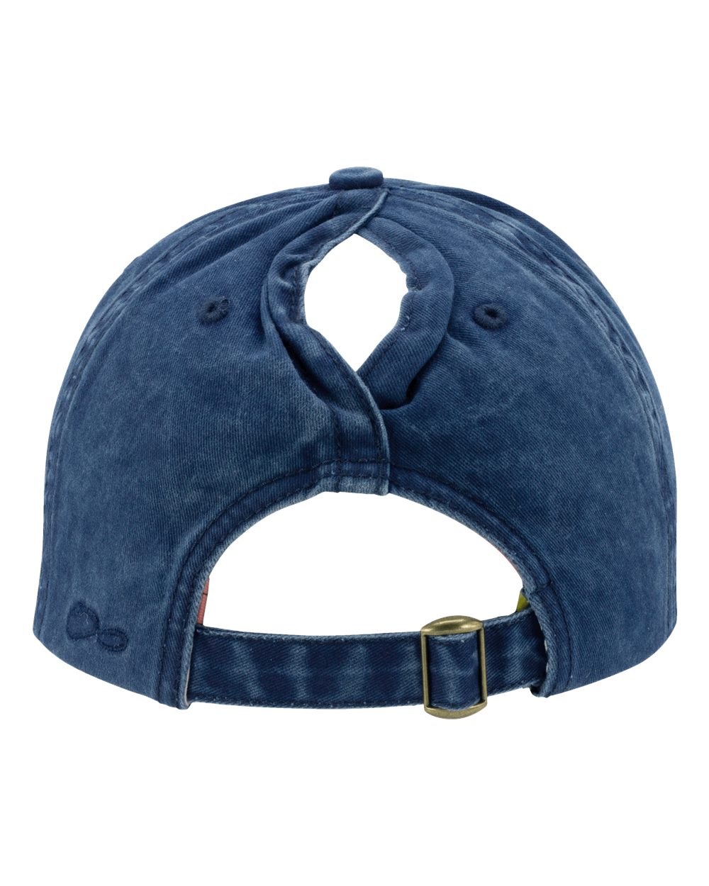 Women's Pigment-Dyed with Fashion Undervisor Cap - Back - B96795650 - Navy/ Stripes