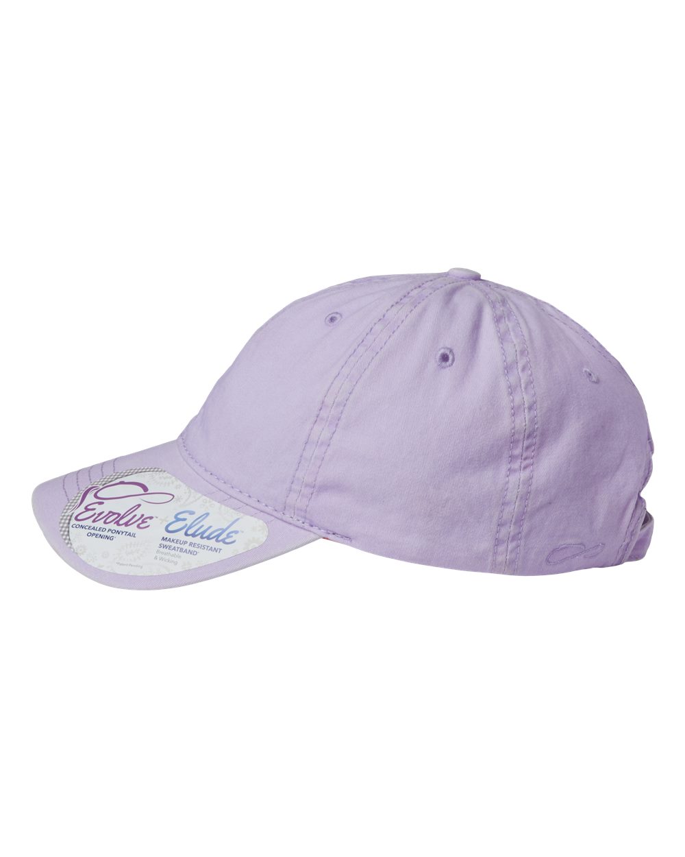 Women's Pigment-Dyed with Fashion Undervisor Cap - DirectSide - B96795670 - Lavender/ Stripes