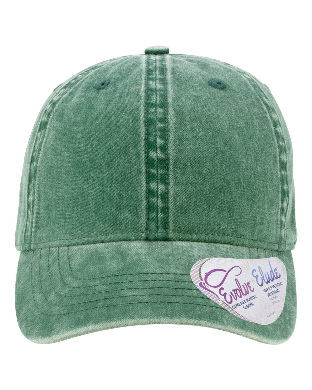 Women's Pigment-Dyed with Fashion Undervisor Cap - Front - B96795030 - Jade/ Daisy