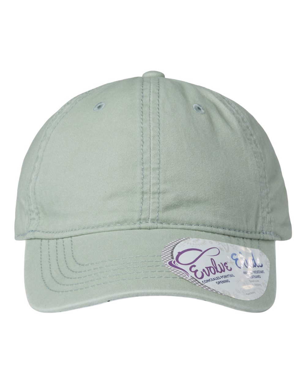 Women's Pigment-Dyed with Fashion Undervisor Cap - Front - B96795110 - Sage/ Polka Dots