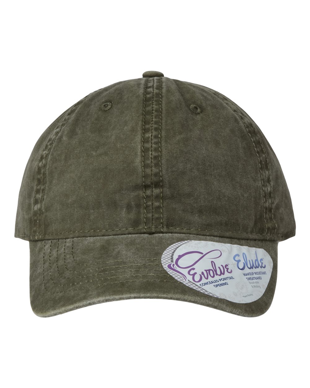 Women's Pigment-Dyed with Fashion Undervisor Cap - Front - B96795540 - Olive/ Camo