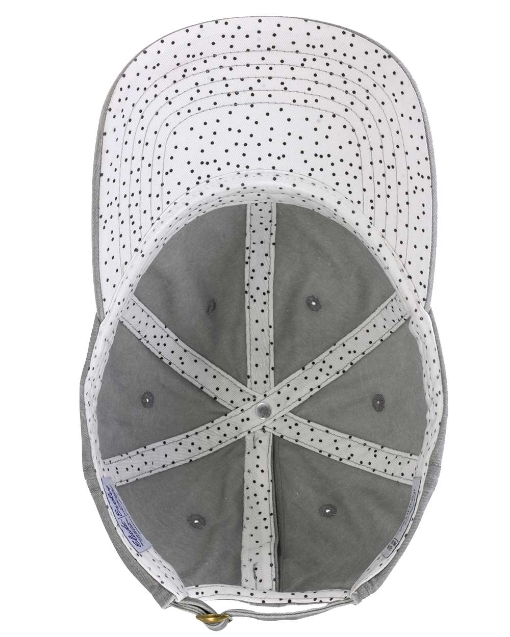 Women's Pigment-Dyed with Fashion Undervisor Cap - Side - B96795090 - Light Grey/ Polka Dots