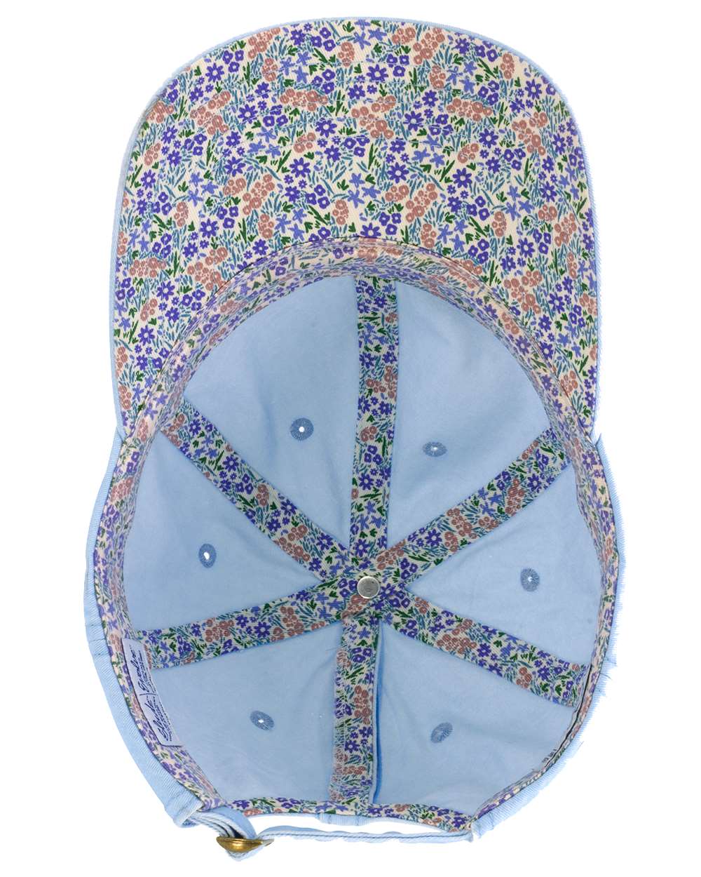 Women's Pigment-Dyed with Fashion Undervisor Cap - Side - B96795250 - Cashmere Blue/ Floral