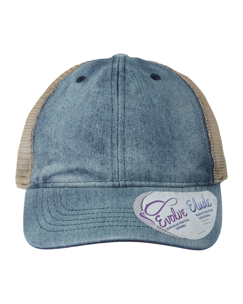 Women's Denim Mesh-Back Cap - styleImage