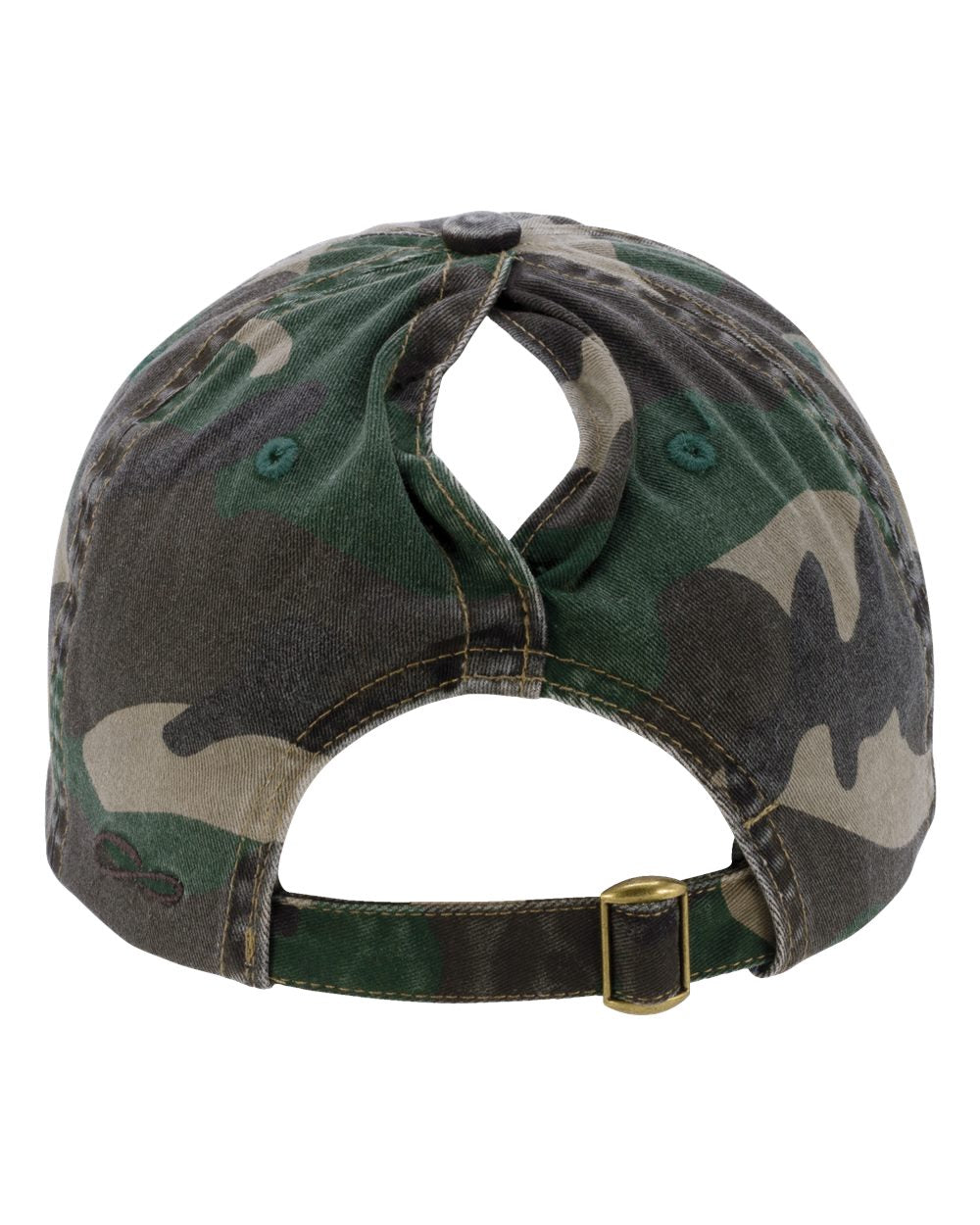 Women's Garment-Washed Fashion Print Cap - Back - B97795980 - Fashion Camo