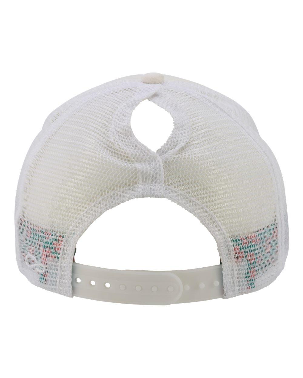Women's Foam Trucker Cap - Back - B22395110 - Ivory/ Sherbert/ White/ Floral
