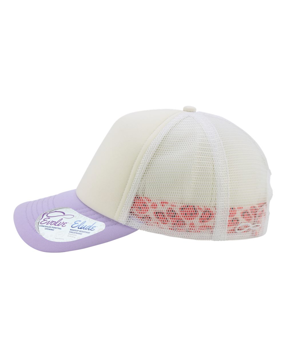 Women's Foam Trucker Cap - DirectSide - B22395100 - Ivory/ Lavender/ White/ Smiley