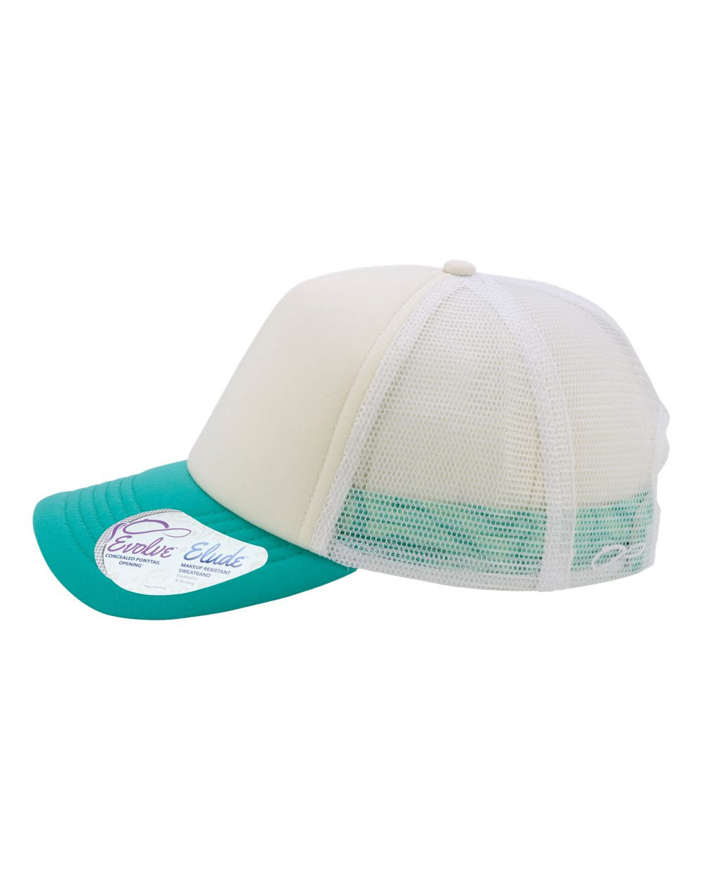 Women's Foam Trucker Cap - DirectSide - B22395240 - Ivory/ Jade/ White/ Swirl