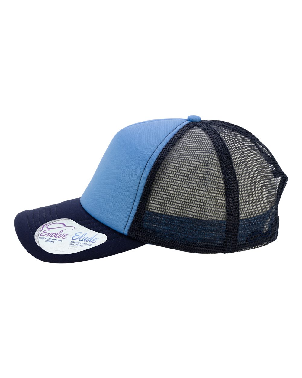Women's Foam Trucker Cap - DirectSide - B22395250 - Light Blue/ Navy/ Navy/ Graffiti
