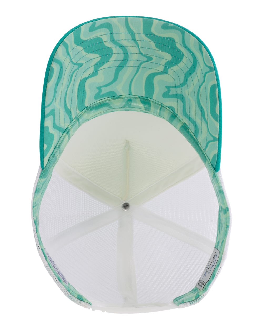 Women's Foam Trucker Cap - Side - B22395240 - Ivory/ Jade/ White/ Swirl