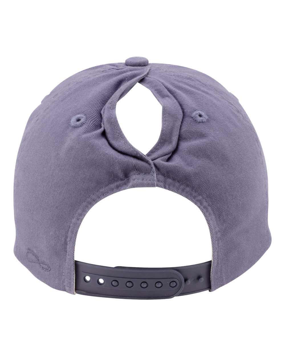 Women's Washed 5-Panel Rope Cap - Back - B34095670 - Violet/ Snow Leopard
