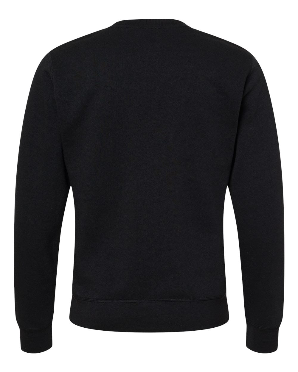 Unisex Triblend Fleece Crewneck Sweatshirt - Back - B08228503 - Black Solid