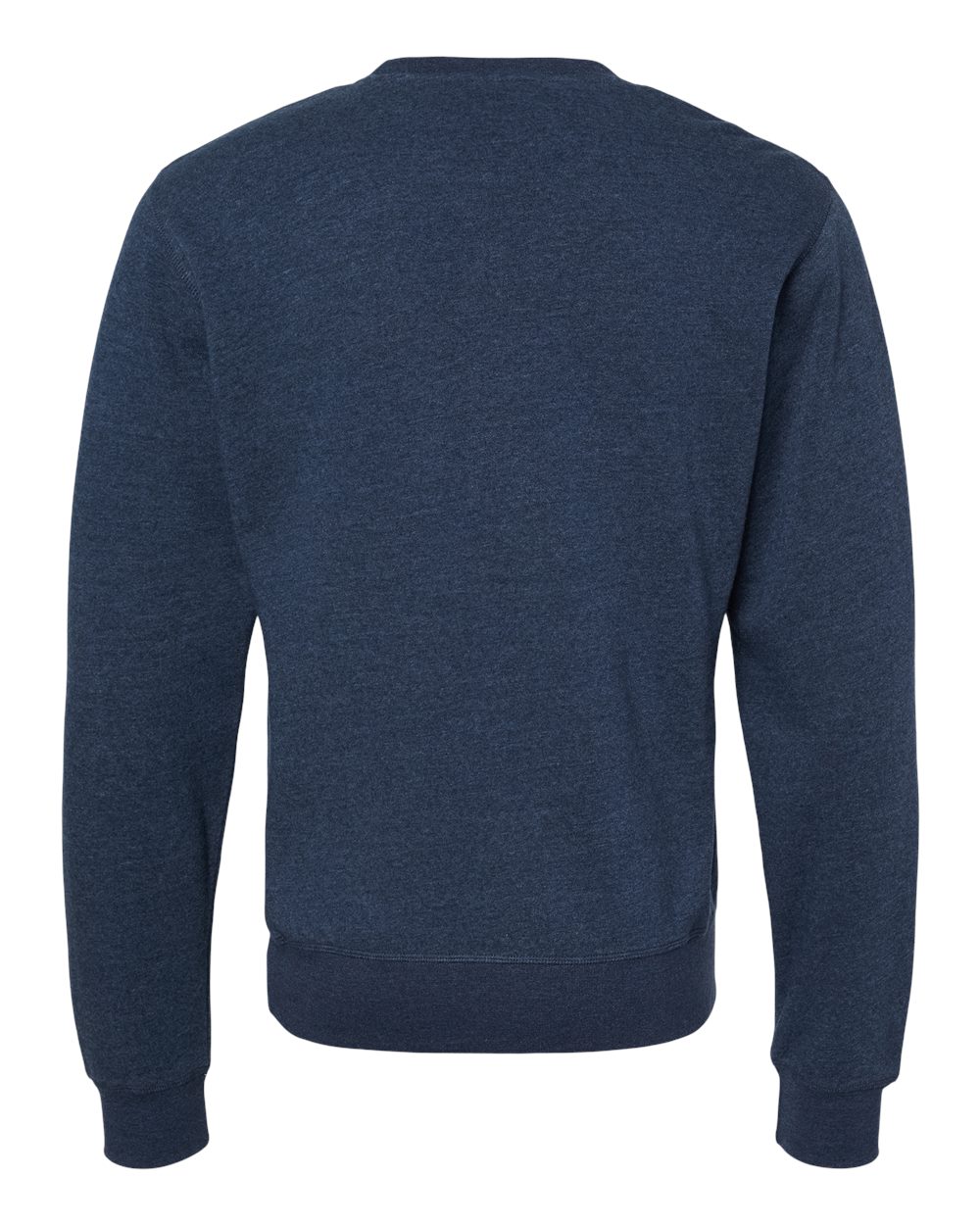 Unisex Triblend Fleece Crewneck Sweatshirt - Back - B08228653 - True Navy Triblend