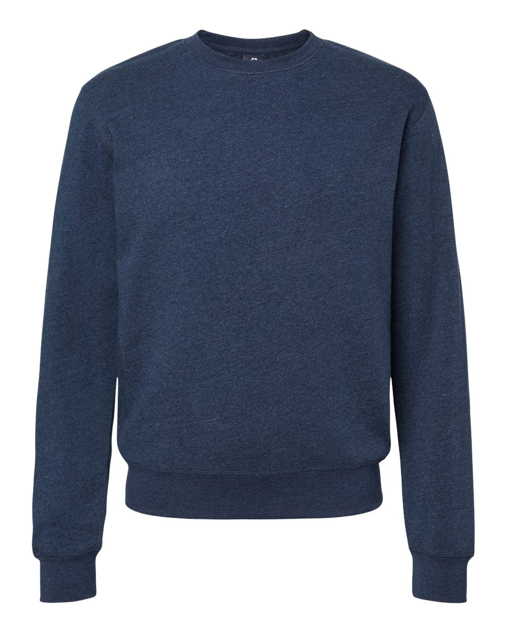 Unisex Triblend Fleece Crewneck Sweatshirt - Front - B08228653 - True Navy Triblend