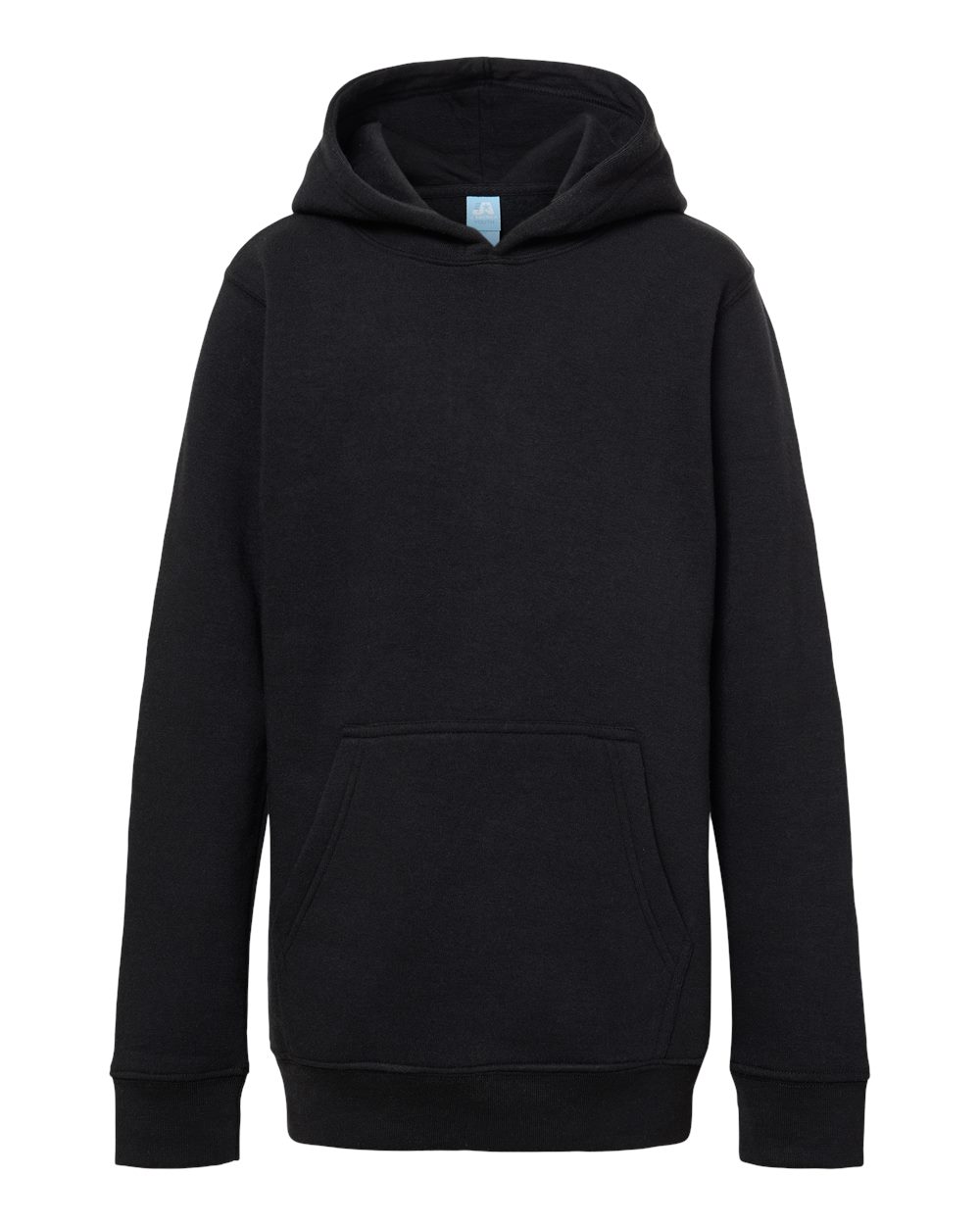 Youth Triblend Fleece Hooded Sweatshirt - Front - B08328504 - Black Solid