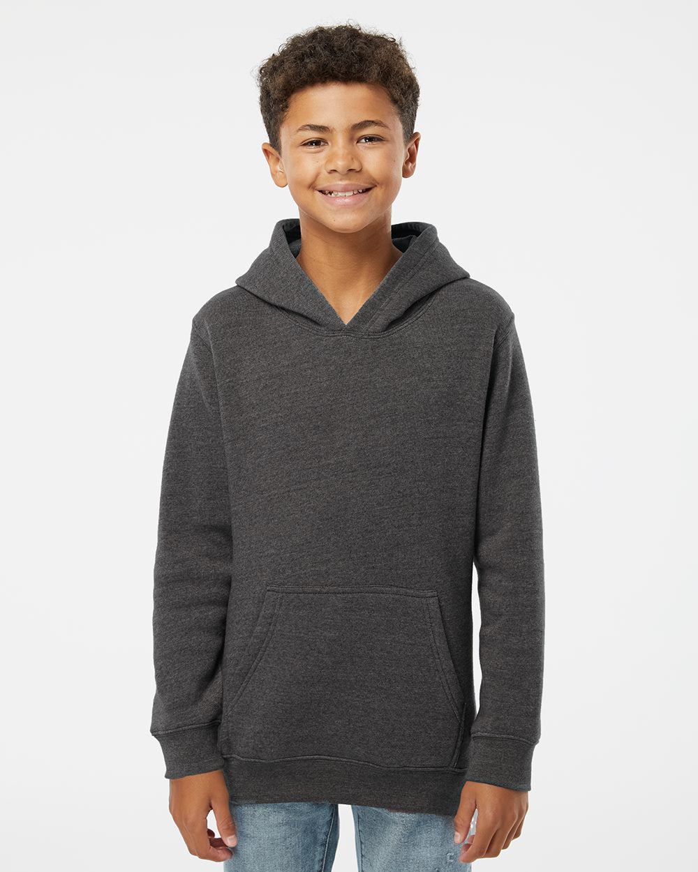 Youth Triblend Fleece Hooded Sweatshirt - styleImage