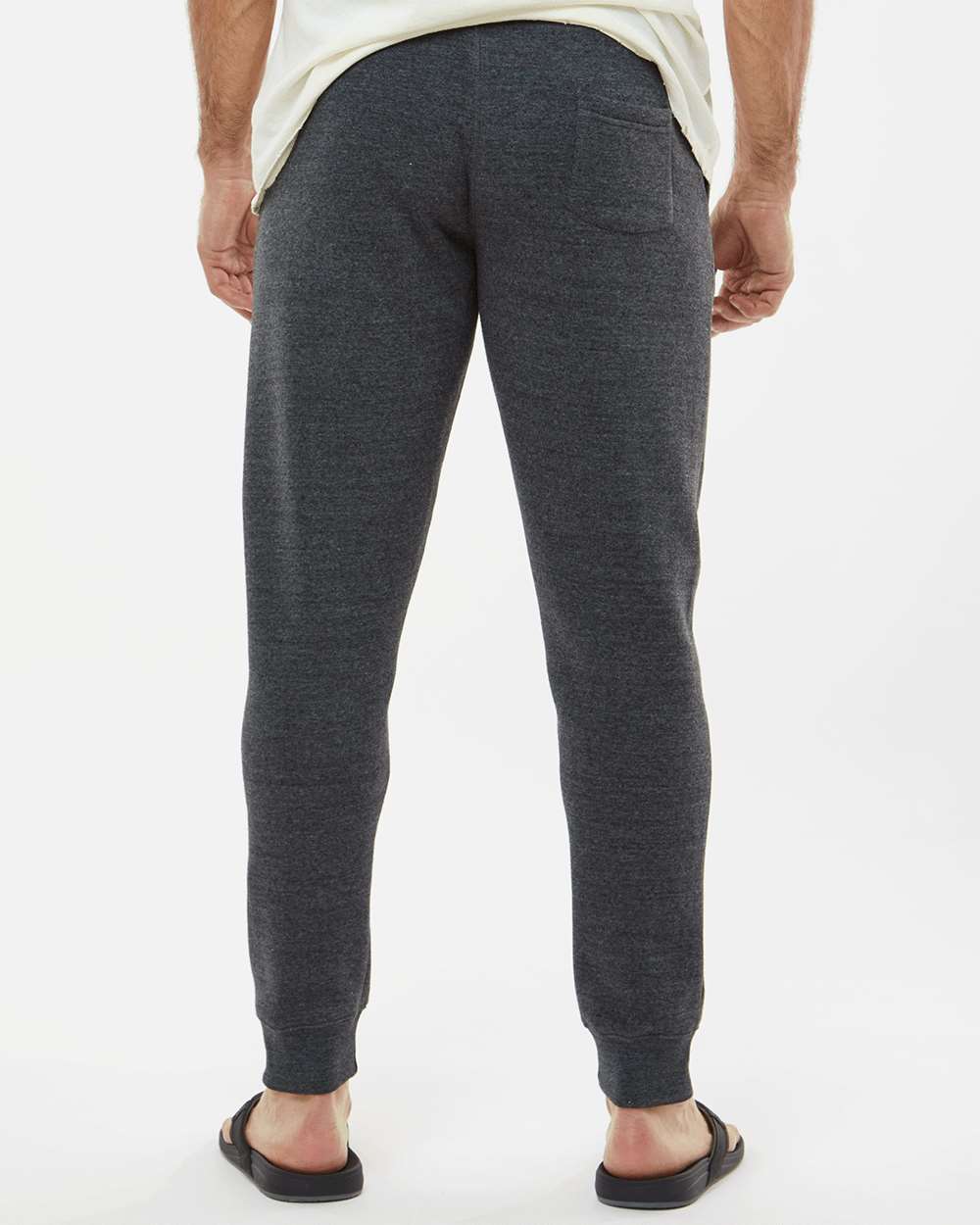 Unisex Triblend Fleece Joggers - OnModelBack - B12528102 - Black Triblend